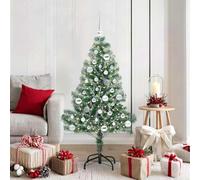 Ordellia Arbre de Noël Artificiel floconné de Neige avec lumière LED, décor Festif pour intérieur extérieur, Arbre Conique Moderne de 75 x 75 x 150 cm avec guirlandes Lumineuses USB, idéal pour fête