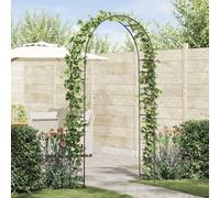 Ordellia Arche de Jardin Floral Noir Grande 115 x 37 x 231 cm Structure Support Robuste pour Plantes grimpantes, idéale pour terrasse, Patio ou Mariage en extérieur