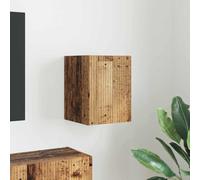 Ordellia Armoire murale - Aspect bois vieilli - 30 x 31 x 40 cm - En bois - Avec porte pendulaire à 90° - Design moderne pour salon, chambre à coucher - Console TV peu encombrante