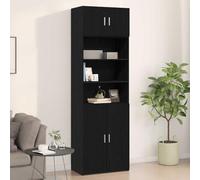 Ordellia Armoire murale, chêne noir, 70 x 42,5 x 40 cm, buffet rustique, avec 2 portes, espace de rangement polyvalent pour salle à manger, cuisine et couloir