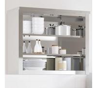 Ordellia Armoire Murale de Cuisine en Acier Inoxydable avec étagères, Rangement Alimentaire, Stockage pour conserves, boîte hermétique, Meuble Compact pour Cuisine Moderne