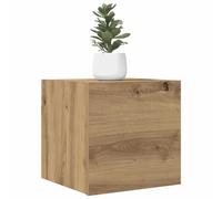 Ordellia Armoire TV murale en chêne artisanal, 30,5 x 30 x 30 cm, étagère multimédia flottante, console TV polyvalente pour salon et chambre à coucher, matériau en bois solide