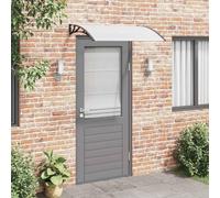 Ordellia Auvent de Porte Noir Transparent 120x75 cm en Polycarbonate PC, 5 mm, Pare Soleil et Protection Pluie, auvent Marquise avec Supports ABS, kit de Montage pour Porte et fenêtre