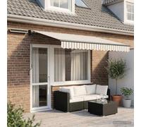 Ordellia Auvent rétractable électrique Gris Clair Blanc, Store banne motorisé avec Panneaux solaires, télécommande, Cadre Aluminium Anthracite, pour terrasse Balcon Jardin, Pare Soleil