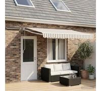 Ordellia Auvent rétractable électrique Gris Clair et Blanc, Store auvent motorisé avec Panneaux solaires et télécommande, Cadre Aluminium, Protection ombrage extérieur pour terrasse Jardin Patio