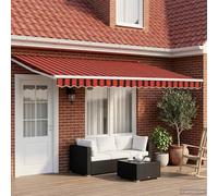 Ordellia Auvent rétractable électrique motorisé avec Panneaux solaires Store banne Brise Vue Pare Soleil pergola 4,5 x 3 m extérieur pour terrasse Jardin
