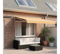 Ordellia Auvent rétractable électrique Sable 2,5 x 2 m Store banne motorisé Enrouleur télécommande, Semi-Cassette Polyester UV pour pergola terrasse Jardin, Protection ombrage