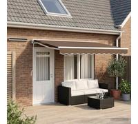 Ordellia Auvent rétractable électrique Taupe 4,5 x 3 m Store banne motorisé Enrouleur Semi-Cassette, Toile Polyester PU, télécommande pour pergola terrasse Jardin ombrage