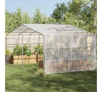 Ordellia Bâche transparente pour plantes en polyéthylène - 4 x 5 m - Bâche translucide avec œillets en aluminium, corde en nylon et coins en plastique pour entretien du jardin, couverture de parterres