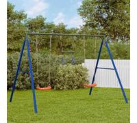 Ordellia Balançoire en acier laqué avec 2 sièges à bascule et barre trapézoïdale pour jardin et cour 273,5 x 185 x 185 cm jusqu'à 150 kg pour enfants de 3 à 10 ans