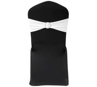 Ordellia Bandes de Chaise Extensibles Blanches décoratives pour événements Mariages banquets conférences, Adaptable à la Plupart des chaises, réutilisable et élégante