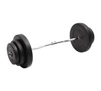 Ordellia Barre d'haltères ondulée avec plaques Acier chromé, Disque réglable pour Musculation, entraînement Force, Exercices de Force à Domicile, Grip antidérapant, Ensemble Complet