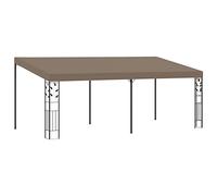 Ordellia Belvédère Mural Robuste en Acier Enduit de Poudre 6x3x2,5 m Taupe pour Jardin, terrasse ou Balcon, Facile à Assembler, résistant aux Conditions extérieures, offrant Un Espace ombragé Durable