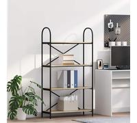 Ordellia Bibliothèque en chêne Sonoma 80 x 30 x 146 cm, matériau à 4 niveaux, design rectangulaire, étagère ouverte pour salon, bureau