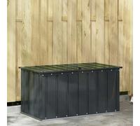 Ordellia Boîte de rangement de jardin noire en acier 101 x 56,5 x 50 cm, résistante aux intempéries, verrouillable, beaucoup d'espace de rangement pour outils, tondeuses à gazon, vélos, poubelles
