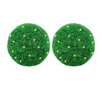 Ordellia Boules de buis artificielles avec lumières LED solaires 27 cm pour décoration extérieure et intérieure verdures réalistes pour Jardin, terrasse, Salon ou Mariage