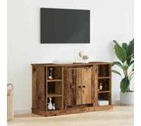Ordellia Buffet aspect bois vieilli - 100 x 35,5 x 60 cm - Matériau du bois - Armoire de rangement rustique pour salon, salle à manger, cuisine, buffet pratique avec portes
