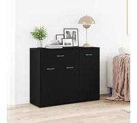 Ordellia Buffet en chêne Noir en Bois d'ingénierie 88 x 30 x 70 cm, bahut avec Rangement, Commode Console Armoire étagère Porte pour Salon Cuisine entrée Couloir Bureau