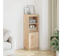 Ordellia Buffet haut 37 x 34 x 110 cm en bois de pin massif non traité, avec porte et étagère, idéal comme armoire de rangement pour salon et cuisine