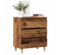 Ordellia Buffet Vieux Bois 60 x 35 x 70 cm en Bois d'ingénierie, Buffet bahut Enfilade Commode Console Meuble, 3 tiroirs, Rangement Salon Salle à Manger Cuisine entrée Couloir Bureau