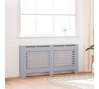 Ordellia Cache-radiateur anthracite MDF avec lattes horizontales 172 x 19 x 81,5 cm pour accessoires de radiateur, radiateur, chauffage, montage mural, rénovation, salon et espace de rangement