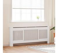 Ordellia Cache-Radiateur Blanc 2 pièces 205 x 20,5 x 81,5 cm en MDF avec étagère, Design Moderne, Ajustable pour Chauffage intérieur, Support Fixation, Isolation Thermique, Compatible Thermostat