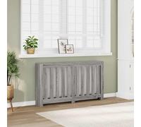 Ordellia Cache-radiateur gris Sonoma en bois 149 x 20 x 82 cm avec lattes verticales, support mural, étagère pour salon, cache-radiateur facile d'entretien