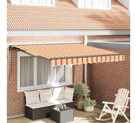 Ordellia Cadre d’auvent banne Multicolore 300 x 250 cm, Toile Retractable avec Protection Ombre Pluie et abri extérieur, Montage Mural pour terrasse Jardin Patio