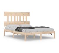 Ordellia Cadre de lit en Bois Massif 150x200 cm avec tête de lit Robuste Design Intemporel pour Chambre à Coucher Meuble Pratique et Stable sans Matelas
