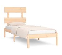 Ordellia Cadre de lit en Bois Massif 90x190 cm avec tête de lit Stable, Design Intemporel pour Chambre, Meuble Pratique et Robuste, Compatible Matelas Simple, Assemblage requis
