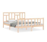Ordellia Cadre de lit en Bois Massif de pin 160x200 cm, Structure Robuste avec Lattes en contreplaqué, tête et Pied de lit Fonctionnels, Meuble de Chambre Pratique pour Un Soutien Optimal du Matelas