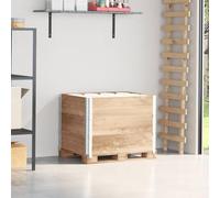 Ordellia Cadre de palette en pin massif 3 pièces 80 x 60 cm pliable et empilable pour surface de chargement, plateforme de transport, entrepôt et logistique en cas d'enveloppe de marchandises