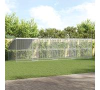 Ordellia Cage à Poules 4 pièces argentée 800x200x200 cm en Acier et PE pour extérieur, abri modulable, Habitat sécurisé pour Poules, Lapins, rongeurs, Facile à Assembler et résistante aux intempéries
