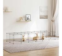 Ordellia Cage pour Animaux de Compagnie modulable en Acier Enduit de Poudre avec 28 Panneaux 35x35 cm Porte Pratique pour rongeurs Lapins Hamsters Chinchillas gerbilles furets intérieur extérieur