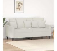 Ordellia Canapé de salon, 2 places, crème, 140 cm, en velours, avec structure en métal, rembourrage confortable pour la détente, meuble élégant