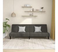 Ordellia Canapé-lit 2 Places Gris foncé en Velours, canapé Convertible modulable, Banquette 200 x 84,5 x 69 cm, lit 200 x 100 x 32 cm, Salon, Studio, Bureau, Couchage