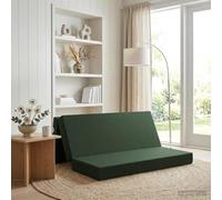 Ordellia Canapé-lit pliant, vert foncé, 180 x 67 x 45 cm, pliable, canapé, lit, matelas, lit d'invités, chambre à coucher, respirant, lavable, peu encombrant, pour les petits espaces