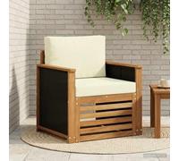 Ordellia Canapé Module Jardin extérieur en Bois d'acacia Massif Naturel, canapé modulable pour terrasse Salon, Fauteuil Angle ou Pouf, Assise avec Coussin Dossier, Usage Patio véranda Piscine Lounge