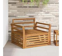 Ordellia Canapé Module Jardin extérieur en Bois d'acacia Massif Naturel, modulable pour terrasse, Balcon, Patio et véranda, 2 pièces avec Dossier, accoudoirs et Assise Confortable