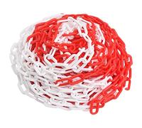 Ordellia Chaîne d'arrêt rouge et blanc, en plastique, 30 m de diamètre, 8 mm de diamètre, marquage de sécurité pour marquage au sol, marquage d'avertissement, opération, entrepôt, hall, atelier et