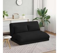 Ordellia Chaise de sol réglable en velours noir avec dossier réglable, coussin d'assise pour lire, jouer, regarder la télévision, se détendre, méditer, à la maison et à l'intérieur