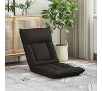 Ordellia Chaise de sol réglable noire en cuir synthétique, fauteuil lounge avec dossier multi-positions de 90 à 180 degrés, cadre en métal, 55 x 61 x 67 cm, pour lecture, jeux, détente, intérieur