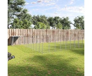 Ordellia Chenil en Acier argenté 37,51 m² avec Toit résistant à l'eau pour Chien, Grand Espace extérieur, sécurité renforcée, Robuste, Facile à Assembler, idéal pour Jardin, extérieur ou Voyage