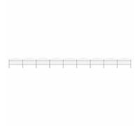 Ordellia Clôture de jardin en acier avec pointe en forme de lance, noir, 15,3 m de long, 9 éléments de clôture, 10 poteaux, brise-vue de sécurité pour terrasse, balcon, extérieur