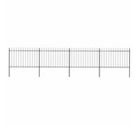 Ordellia Clôture de jardin en acier revêtu par pulvérisation avec 4 éléments de clôture et 5 poteaux, 680 cm de long, rectangulaire, moderne, cloison de séparation stable pour terrasse, balcon