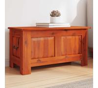 Ordellia Coffre de rangement avec couvercle marron en bois d'acacia massif, 70 x 35 x 37 cm, capacité de charge 30 kg, coffre pour salon, chambre à coucher, couloir, chambre d'enfant, avec vérin à gaz