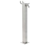 Ordellia Colonne d'eau de jardin carrée en acier inoxydable 95 cm avec robinet 304, système d'irrigation pour irrigation de jardin, irrigation de pelouse et irrigation goutte à goutte, adaptateur