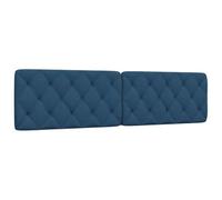 Ordellia Coussin de tête de lit Bleu 200 cm en Tissu Polyester rembourré Fibre polypropylène, Fermeture à glissière et Fixation Auto-agrippante, pour Lecture au lit, décor Mural