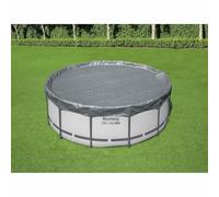 Ordellia Couverture de Piscine Ronde 4,88 m Polyester Gris pour Protection Sol Piscine Spa Jacuzzi hivernage été Thermique Bulle sécurité adaptée aux bassins Hors Sol ou enterrés