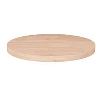 Ordellia Dessus de Table Rond en Bois de chêne Massif Non traité Ø40 x 2,5 cm, Plateau de Remplacement Rustique pour Table Basse, Bar, Cuisine, intérieur et extérieur
